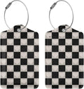 Set of 2 Luggage Tag for Suitcases Tie dye PU Leather Luggage Tag with Full Back Privacy Name ID Card Fun Laggage Tags