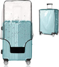 Suitcase Covers for Luggage – TSA Approved Clear PVC Luggage Protector Cover, Thick Transparent Waterproof Sleeve with Large Hook and Loop Closure, Fits 20" Wheeled Suitcases