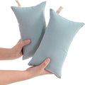 NTBAY Tiny Pillows, Down Alternative 7"x11" Microfiber Mini Pillows for Travel, Pets, Soft Machine Washable Small Pillow for Neck, Wrist, Lumbar and Knee, Sea Green