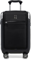 Travelpro Platinum Elite Hardside Expandable Carry on Luggage, 8 Wheel Spinner, TSA Lock, Hard Shell Polycarbonate Suitcase, Shadow Black, Carry on Laptop Pocket 21-Inch