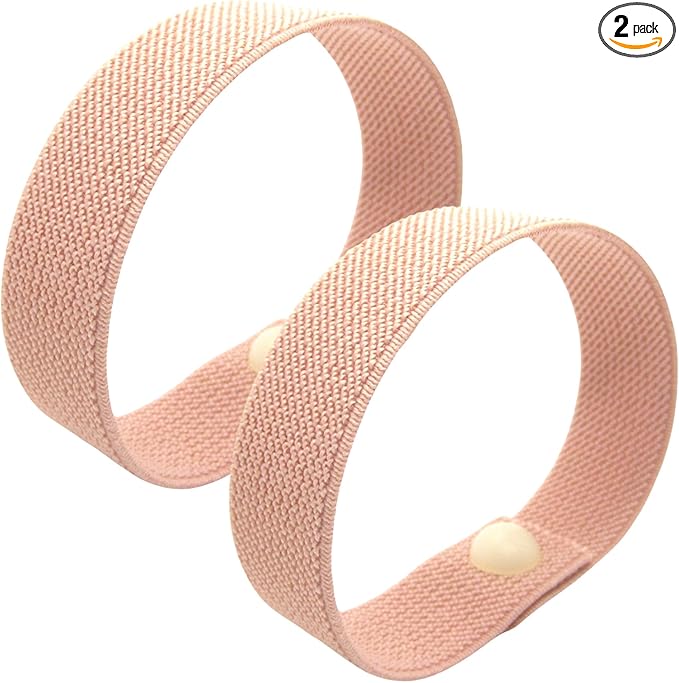AcuBalance Motion Sickness Bracelets – Comfortable Waterproof Acupressure Band for Natural Nausea Relief, Ideal for Travel (Pair), Pink (Small 6")