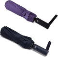 PFFY 2 Packs Travel Umbrella Windproof Auto Open & Close Collapsible Folding Small Compact Backpack Car travel Essentials Purse Umbrellas for Rain