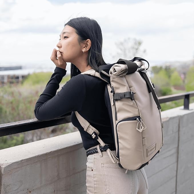 WANDRD All New PRVKE 15L V4 Camera Backpack: Built-In Camera Cube Travel Backpack with Quick Side Access, Rolltop Expansion, Clamshell Opening, Magnetic Tote Handles