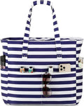 LEDAOU Beach Bag Waterproof Sandproof Women Tote Bag Pool Bag with Zipper for Gym Grocery Travel with Wet Pocket