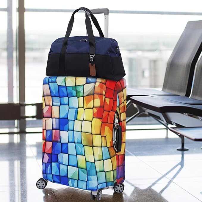MosaiRudo Travel Luggage Covers For Suitcase Tsa Approved,Suitcase Cover Protector Fit 18-32 Inch Luggage Travel Accessories (T2488, XL)