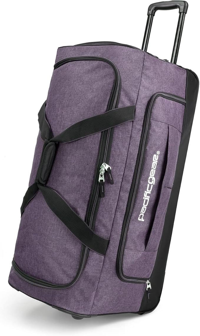 Pacific Gear Rolling Duffel Wheels, 30-inch Luggage, Hockey Bag, Heavy Duty