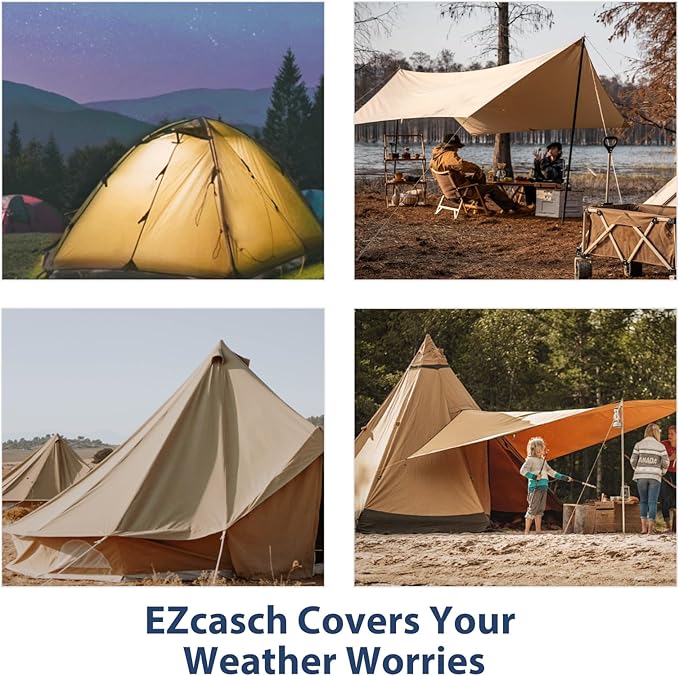 10’x12’ Canvas Tarps Heavy Duty Waterproof Tarpaulins with Aluminum Grommets,UV Resistant, 22Mil Multipurpose Drop Cloth, 14oz Cover Sheet for Outdoor and Indoor Use with Ropes Yellow