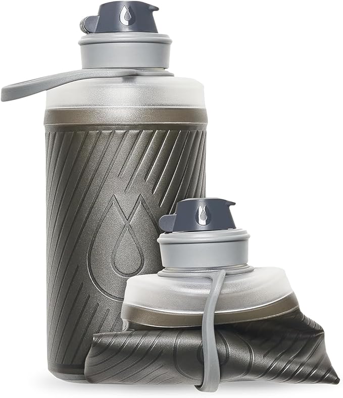 HydraPak Flux - Collapsible Backpacking Water Bottle (750ml, 1L, 1.5L) - BPA Free, Ultra Light, Spill-Proof Twist Cap