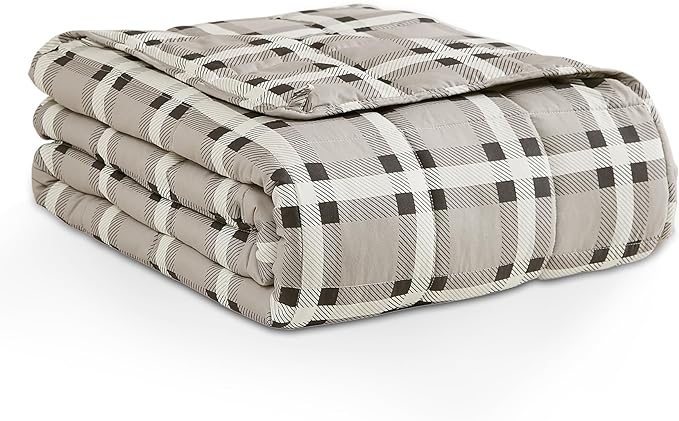 L'AGRATY Weighted Blanket - 60"x80" 17lbs Cooling Breathable Heavy Blanket Microfiber Material with Glass Beads for Adult All-Season Summer Fall Winter Soft Thick Comfort