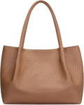 KKXIU Tote Bag for Women Vegan Leather Shoulder Purse Large Capacity Travel Bag