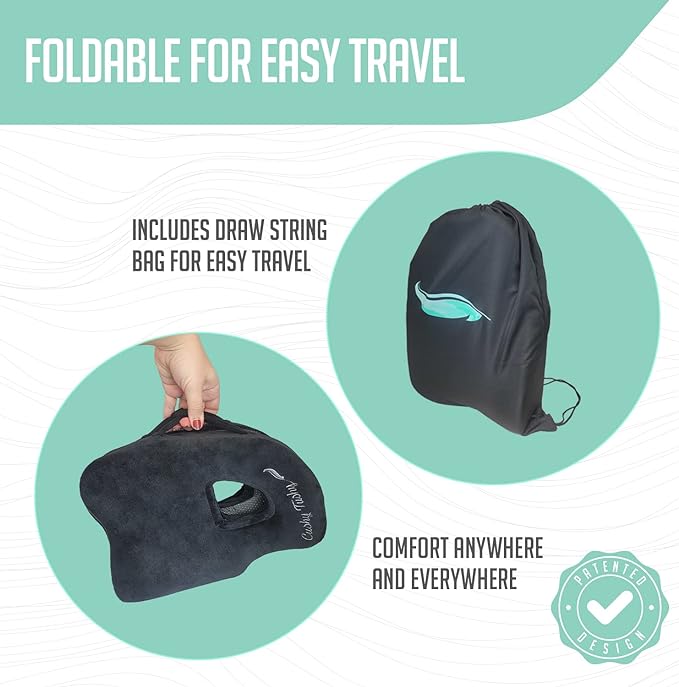 Premium Foldable Piriformis Cushion - Piriformis Pain and Sciatic Pain Relief Cushion - for Home & Office Use, Perfect for Travel or Driving - Piriformis Cushion