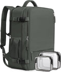 Beraliy Travel Backpack for Men Women, Carry On Backpack, 16 Inch Laptop Backpack, Waterproof Hiking Backpack, Casual Outdoor Daypack College Bag, Olive-green