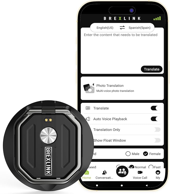 3-in-1 AI Translator Recorder, Language Translator Device, NO FEE for Translate & Transcribe, 140+ Language Translator, Online/Offline/Video/Photo Translation for Meeting Lecture Travel (Version 2)