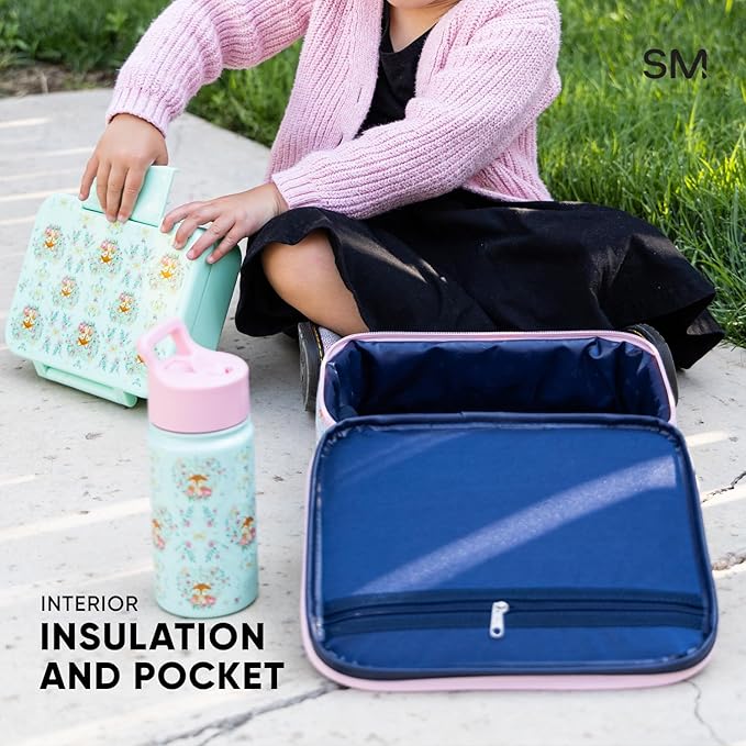 Simple Modern Trolls Kids Lunch Box for School | Reusable Insulated Lunch Bag for Toddler, Girl, and Boy | Meal Containers with Exterior & Interior Pockets | Hadley Collection | Trolls Poppy Mashup