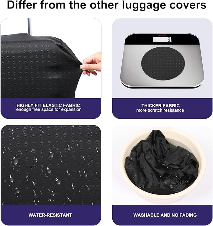 7-Mi Suitcase Cover 3D Print Design Travel Luggage Protector Trolley Case Cover 22"-24" Sleeve, BluePeacock