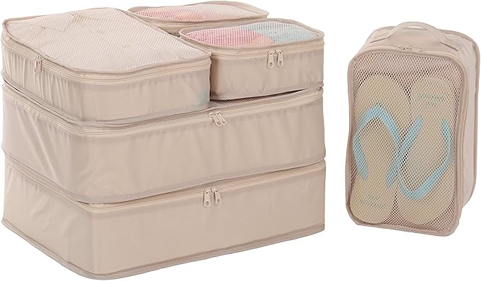 JJ POWER Travel Packing Cubes, Luggage Organizers with Shoe Bag