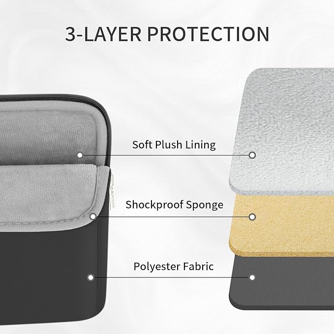 RAINYEAR Laptop Sleeve Case 15.6 Inch, Protective Portable Case with Front Pocket, Briefcase Handbag Computer Carrying Bag Laptop Bag Compatible for HP, Dell, Asus, Lenovo, Notebook, Gray