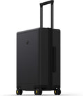 LEVEL8 Hard Shell Carry on Luggage Airline Approved, Carry-on Suitcases with Wheels, Lightweight Luminous Textured Hardside Travel Bag with Tsa Lock, 20 Inch, Black