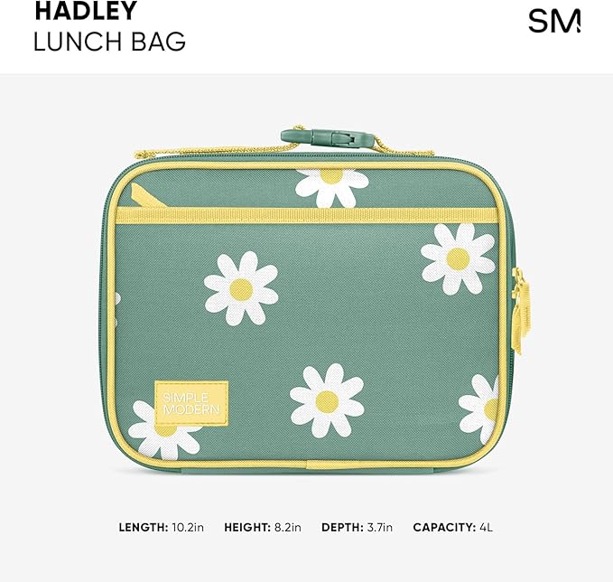 Simple Modern Bluey Kids Lunch Box for School | Reusable Insulated Lunch Bag for Toddler, Girl, and Boy | Exterior & Interior Pockets | Hadley Collection | Bluey Checkmate