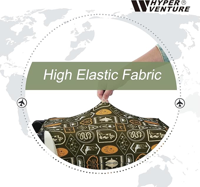 HYPER VENTURE Washable Luggage Cover - Fashion Suitcase Protector Fits 23-26 Inch Luggage (Wilderness Mark, M)