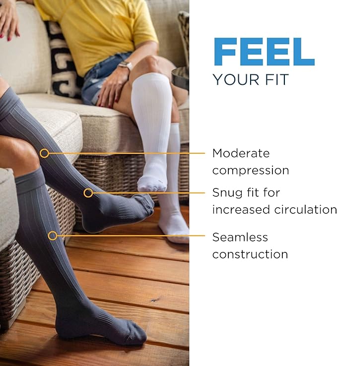 Medical Grade Compression Socks for Men & Women 15-20 mmHg by OrthoSleeve (Tan, X-Large)
