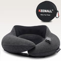 Inflatable Neck Pillow, Premium Travel Neck Pillow for Airplane Headrest Sleep - 3rd Generation, Double Comfort Plane Pillow for Long Flight