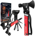 Multitool Camping Accessories Gifts for Men Survival Gear 18 in 1 Camping Multi Tool with Axe Hammer Saw Screwdrivers Pliers Bottle Opener Stocking Stuffers Gifts for Men Dad Him