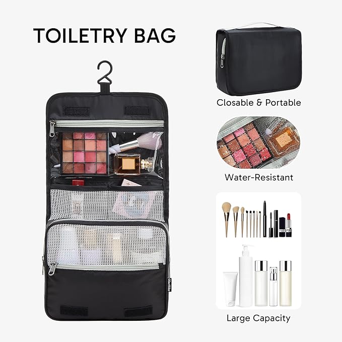 ALL INCLUDED 10 Set Durable Packing Cubes for Suitcases,OlarHike Essentials for Travel,UPGRADED Anti-Tear Stitching, NEW Improved Luggage Packing Organizers for Travel Accessories (Black)