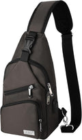 AMJ Crossbody Sling Bag Men Women, Casual Shoulder Backpack, Chest Daypack Satchel for Hiking Travel