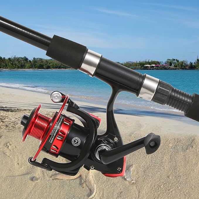 Fishing Rod, 6.9ft 2Pcs Telescopic Fishing Rods Set, Carbon Fiber Fishing Pole, 2PCS Spinning Rod and Reel Combo with Carrier Bag Freshwater Fishing Rod and Reel Combos Kits Fishing Gear