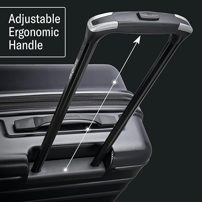 Samsonite Omni 2 Carry-On Hardside Luggage with 360° Spinner Wheels - Scratch Resistant Hardshell - TSA, Airline-Approved - Expandable Polycarbonate Shell for Lightweight Travel - Artic Silver