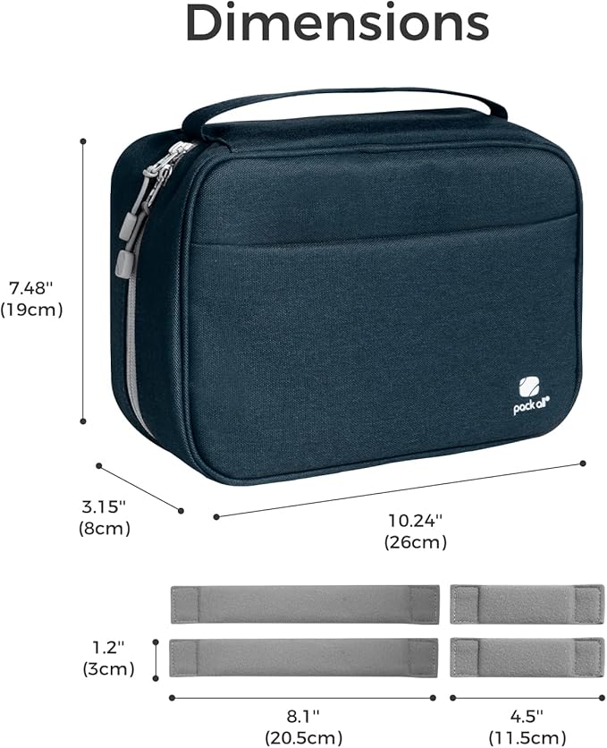 pack all Electronic Organizer Plus, Larger Capcity Cable Organizer Bag, Shockproof Carrying Case, Portable Cord Travel Organizer Storage Bag for Cables, Chargers, Phones, USB, SD Cards(Navy Blue)