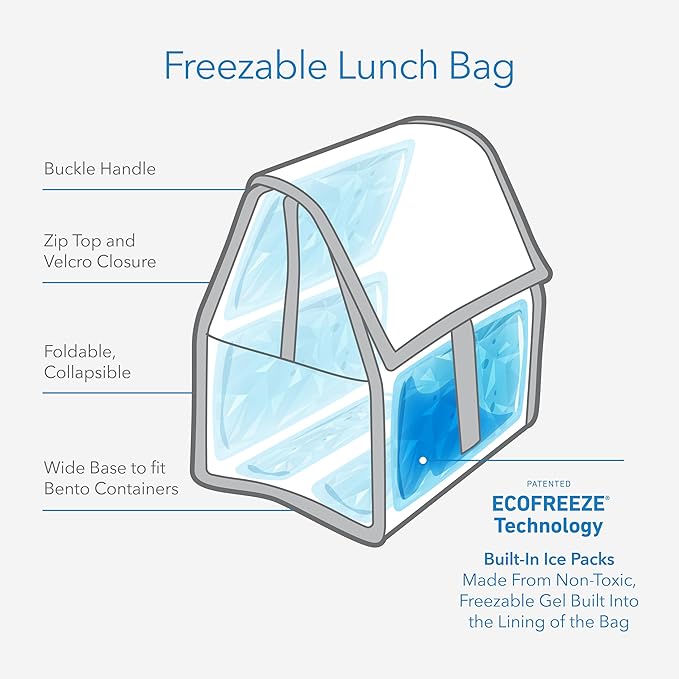 Freezable Lunch Bag, Tonal Camo Gray