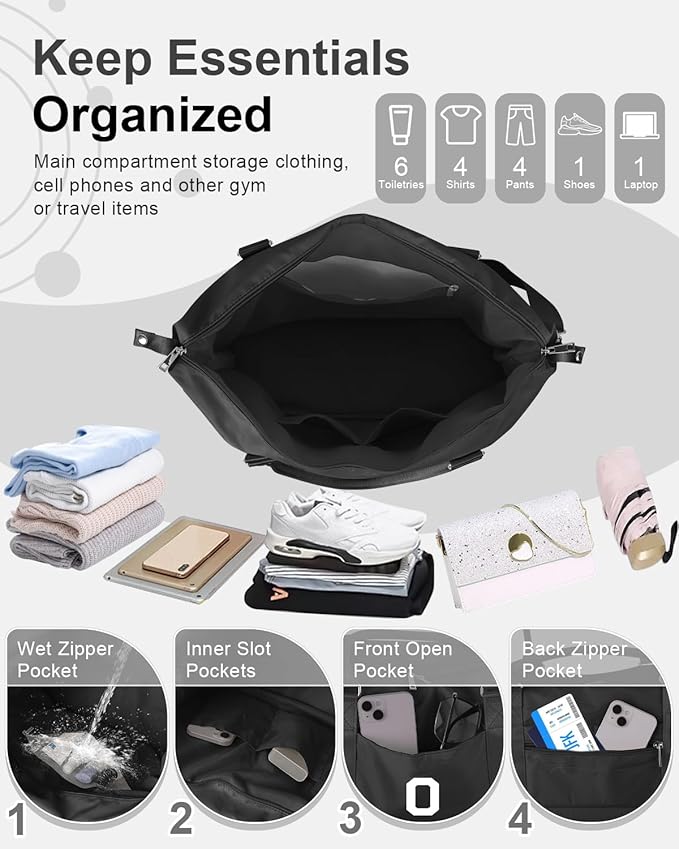 Initial Travel Duffel Bag Sports Gym Bag for Boys Teen Birthday Gifts,Black Personalized Weekender Bag Carry On Tote Bags for Men,Waterproof Overnight Luggage Bag Airplane Travel Essentials(Letter O)