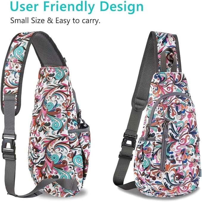TITECOUGO Small Sling Bag, Lightweight Crossbody Backpack for Men Women, Shoulder Bag for Sports and Outdoor
