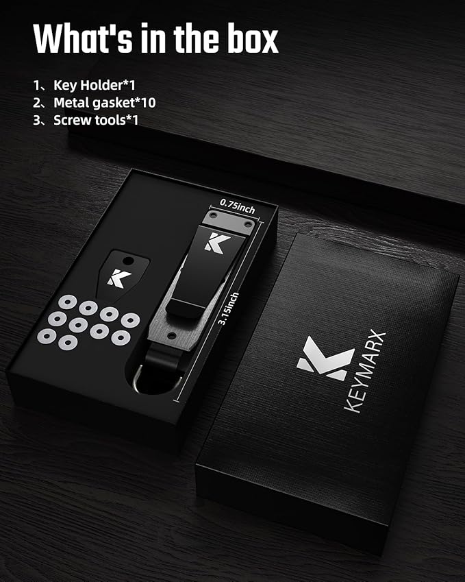 Key Organizer for Men Compact Key Holder Minimalist Key Case Metal Key Chain Key Holder for Keychain Secures 2-5 Keys