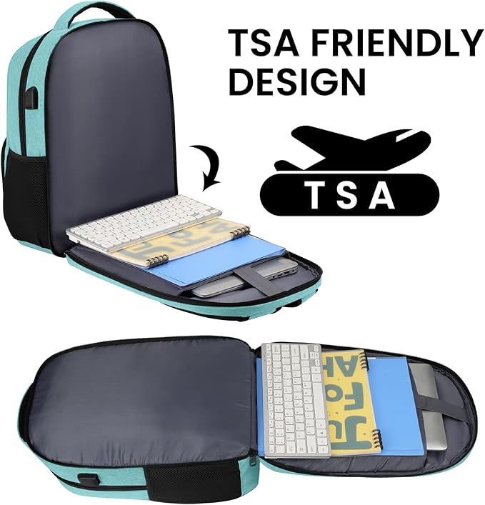 Backpack for Girls Women, School Backpack for Teen Boys, Lightweight Casual High School Bookbag, Daily-use Travel Laptop Backpack with USB Charging Port Fits 15.6 Inch Notebook