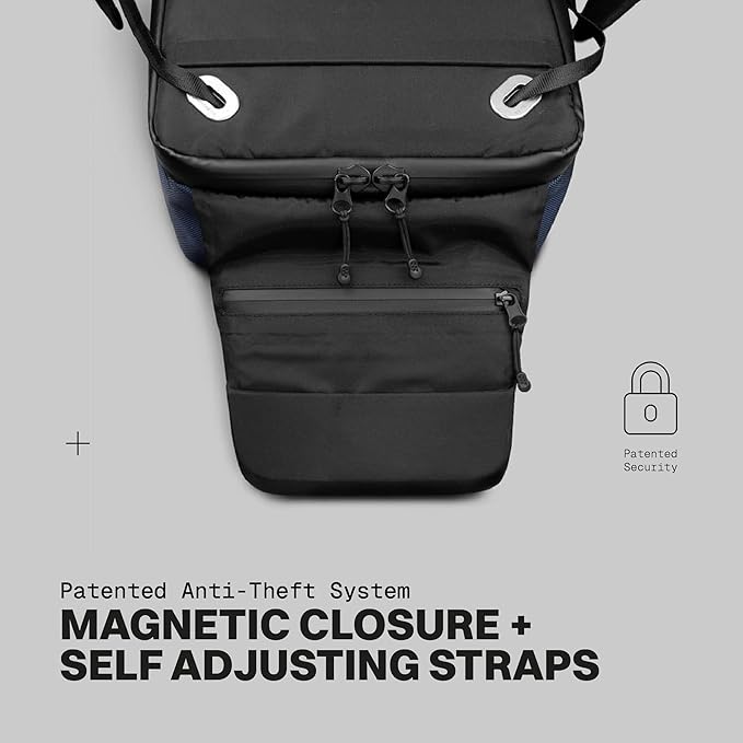 The Frenchie Co. - Super Light Speed Backpack - Expandable lightweight ballistic nylon - Anti-theft magnetic closure for quick secure access - Self-adjusting straps for comfort