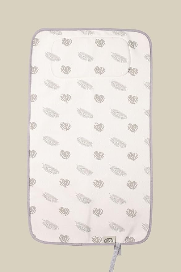 HAMUR HOME Portable Baby Changing Pad – Waterproof, Foldable & Lightweight Travel Mat – Soft & Machine Washable Diaper Changer – Compact & Durable (Leaves)