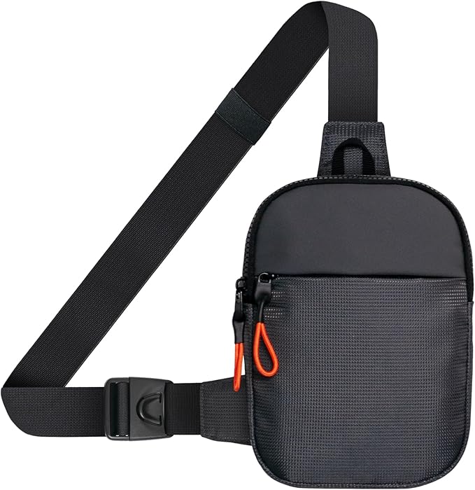 MJNUONE Mini Sling Bag for Men Outdoor Lightweight Small Crossbody Bag Women Casual Daily Bag Waterproof Chest Bag for Travel
