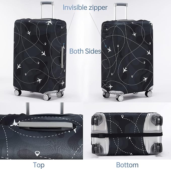 Travelkin Luggage Covers With Tag For Suitcases Tsa Approved,Suitcase Covers Protector Fit 18-32 Inch Luggage,S