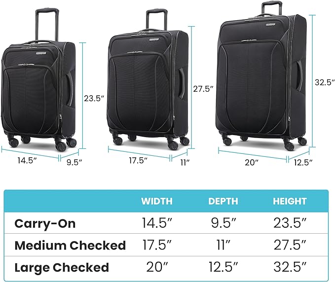 American Tourister 4 KIX 2.0 Expandable Softside Luggage with Spinner Wheels, 28 SPINNER, PURPLE ORCHID