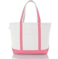 CB STATION Medium Classic Canvas Tote Bag for Women, Top Zipper Closure, Outer Pocket, Daily Essentials, Groceries, Traveling