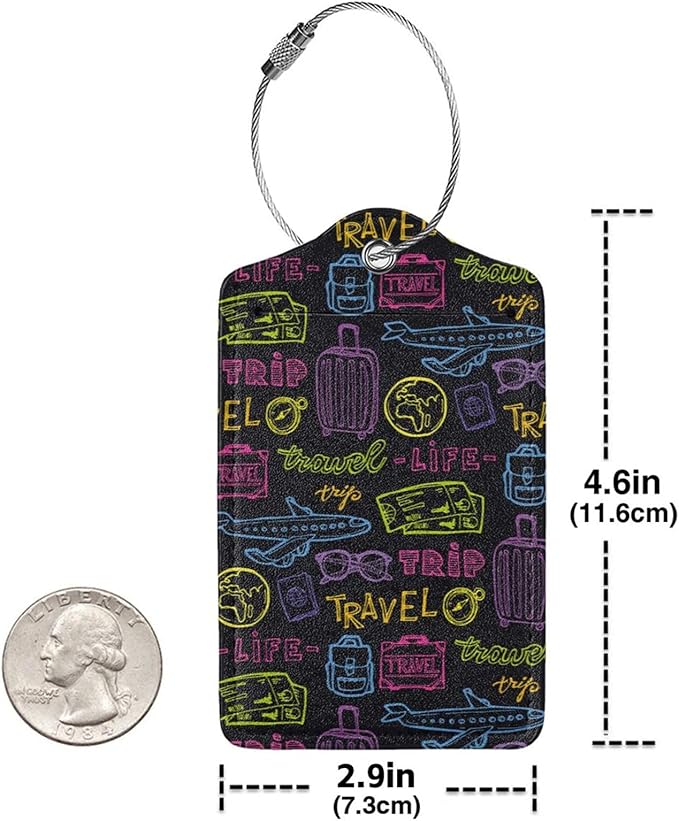 Trip Colored Graffiti Travel-Life Style Luggage Cover Washable Suitcase Protector, Luggage Tag Travel Birthday Gifts For Men Women (L 26-28 Inch Luggage)