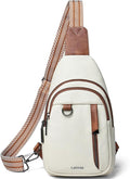 7L Sling Bag for Women Men Leather Small Sling Backpack Daypack Anti Theft Fanny Pack Crossbody Purse Travel