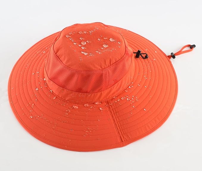 Home Prefer UPF50+ Mens Sun Hat Wide Brim Fishing Hat Foldable Large Brim UV Protection Sun Hat for Men Women Beach Gardening