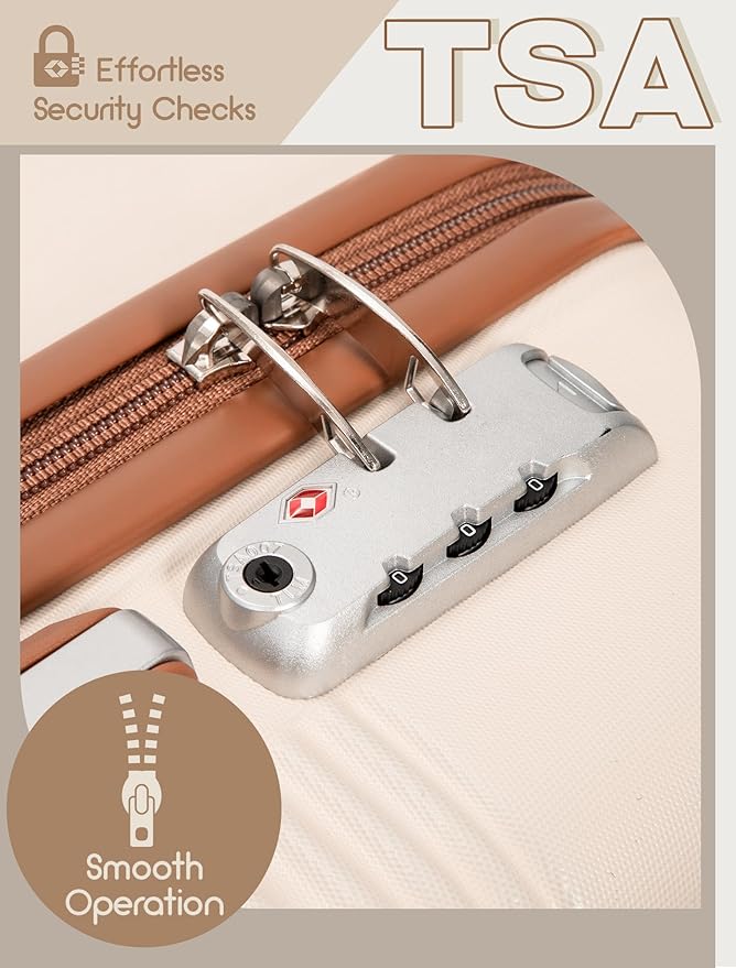 Luggage Sets 5 Piece, Suitcases with Wheels, Hardshell Suitcase Set, ABS Carry on Luggage Set with TSA Lock, Travel Luggage