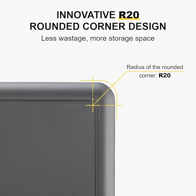 LEVEL8 Rolling Carry on Luggage Airline Approved, Carry-on Suitcases with Wheels, Lightweight Luminous Textured Luggage for Men Women, Tsa Lock, 20 Inch, Dark Grey