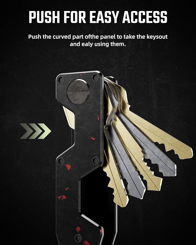 Key Organizer Compact Key Holder Metal Key Chain Minimalist key case key holder for keychain Secures 1-5 Keys