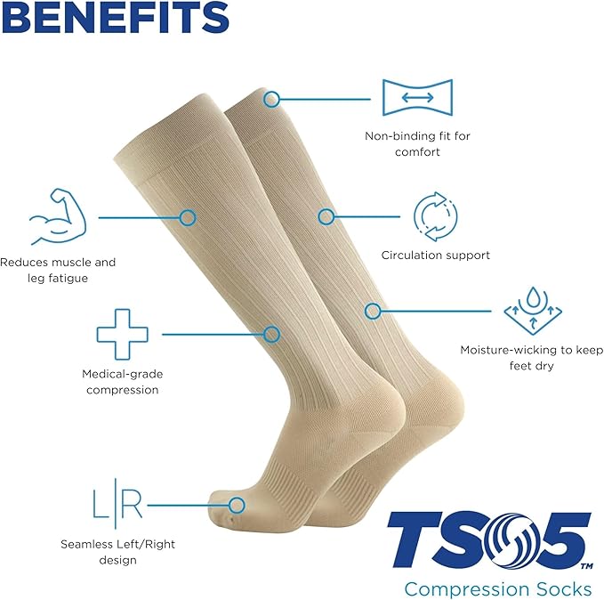 Medical Grade Compression Socks for Men & Women 15-20 mmHg by OrthoSleeve (Nebula, X-Large)